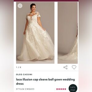 Wedding dress and veil- professionally cleaned and preserved- HAS POCKETS!